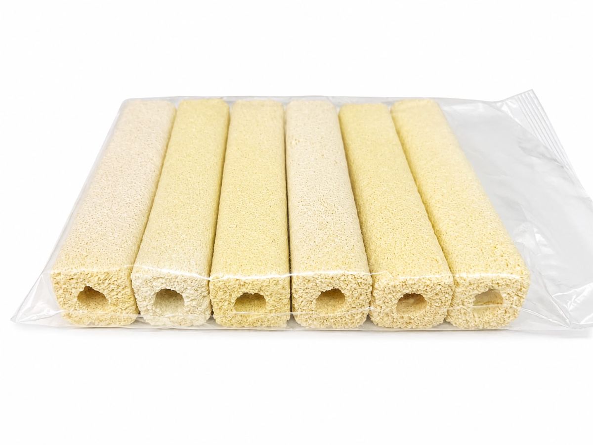Barra Amarilla Cuadrada filtrante ultraporosa Cuadrada con iones plata 24 unidades 15,5 x 3.8 cm