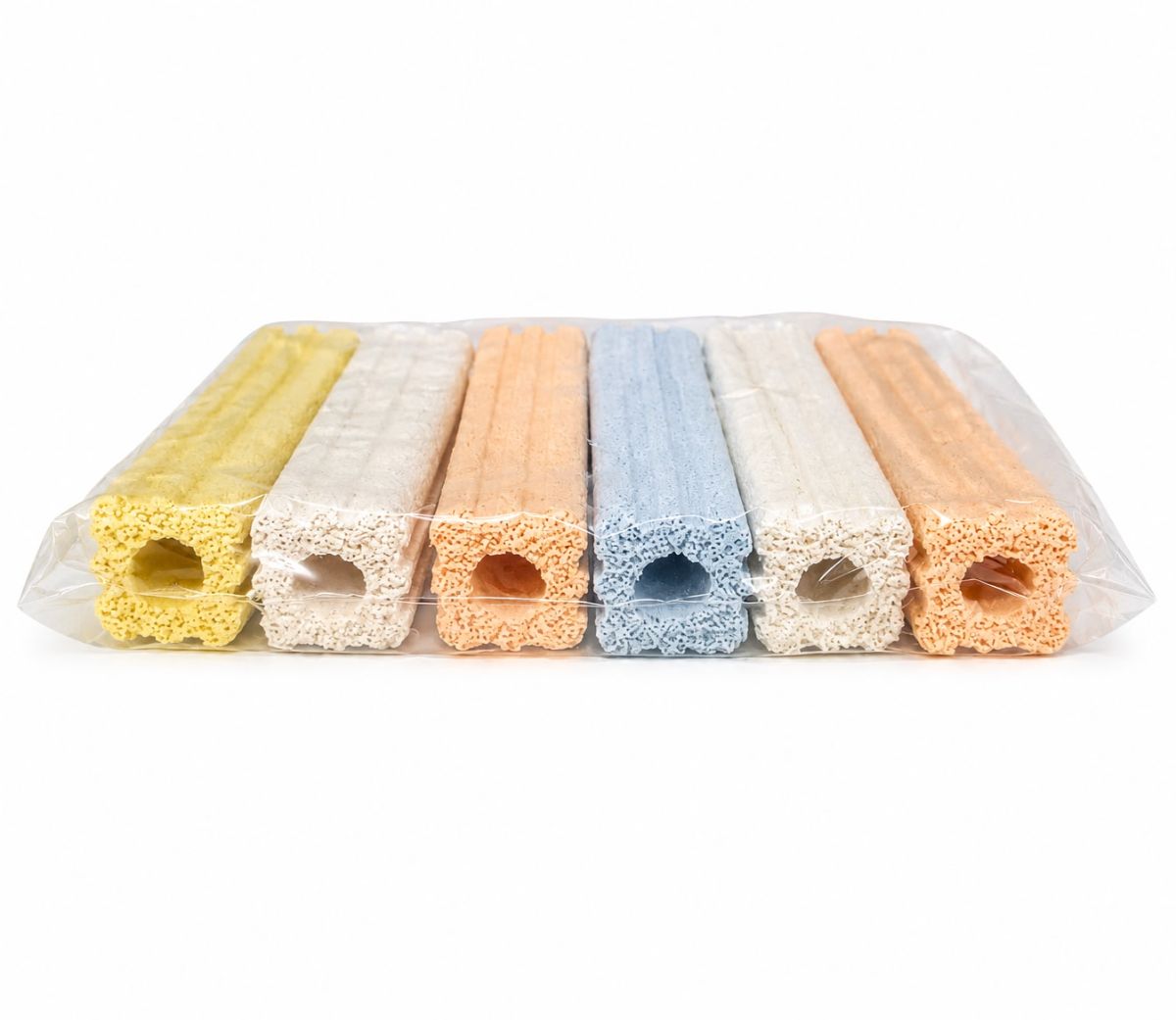 Barra filtrante larga Mix color (15,5*3,5) - (6 unidades) ultraporosa, con iones de plata y distintos tamaños de poros para alojar distintos tipos de bacterias y nanobacterias. Ayudan a reducir amoniaco y nitritos. Apto agua dulce y salada. Ideal para sumps. En sumps se recomienda 4 barras cada 80 litros junto a otros medios de filtracion (esponjas, anillos, etc